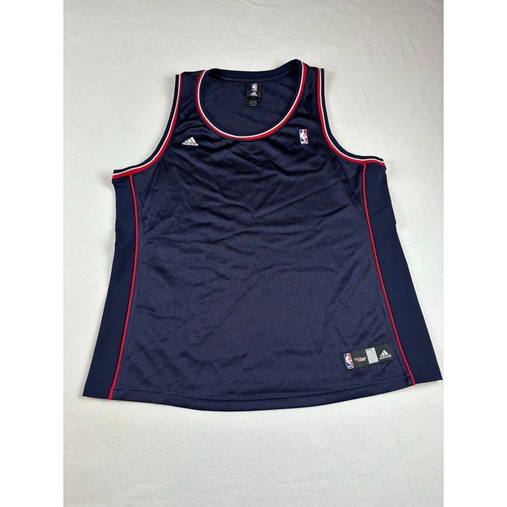 Adidas NBA Basketball Jersey Mens XL Navy Blue Mesh Sleeveless Tank Top‎